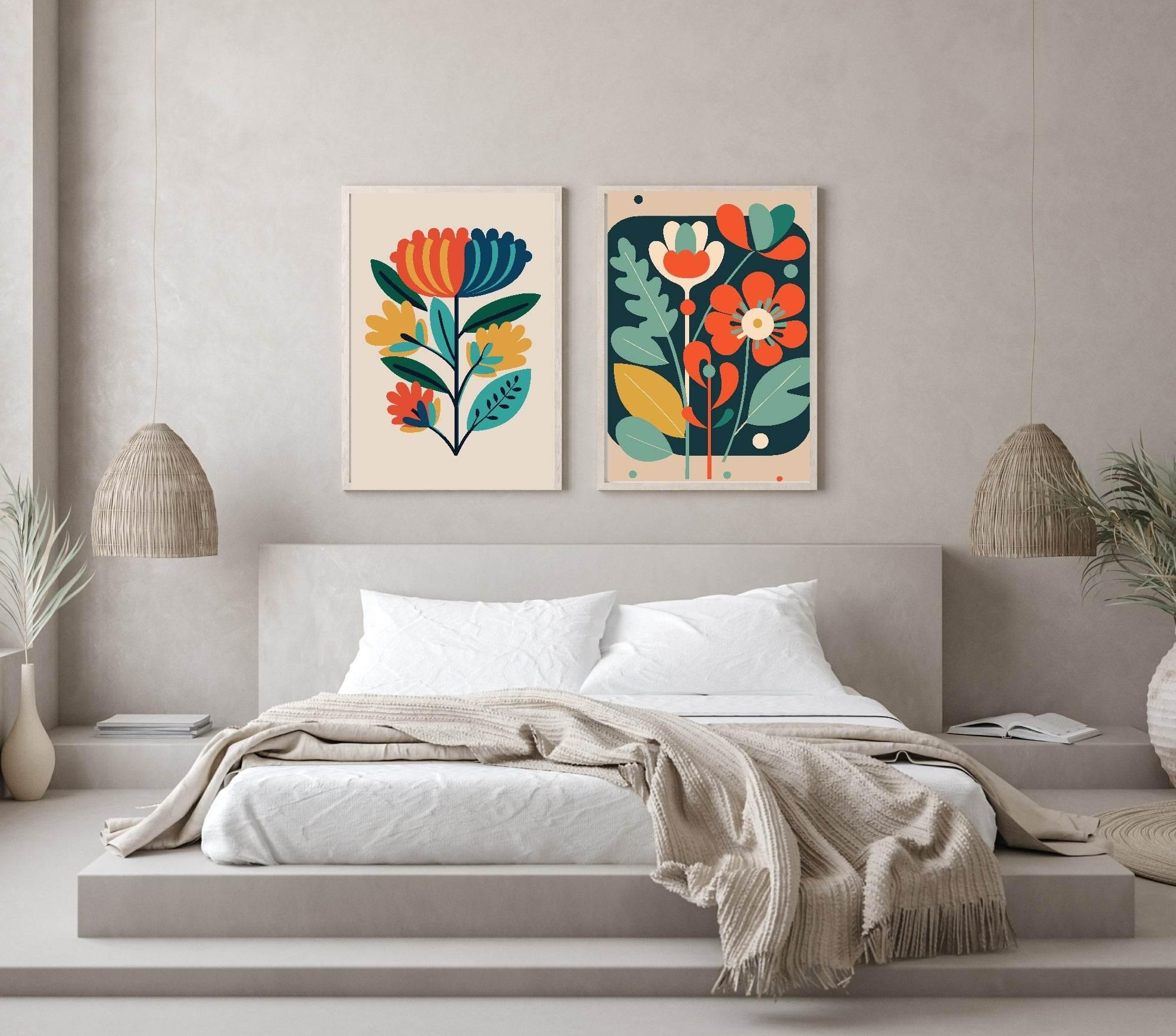 Bright Floral Print Collection II | Botanical Wall Art - Larosier Prints