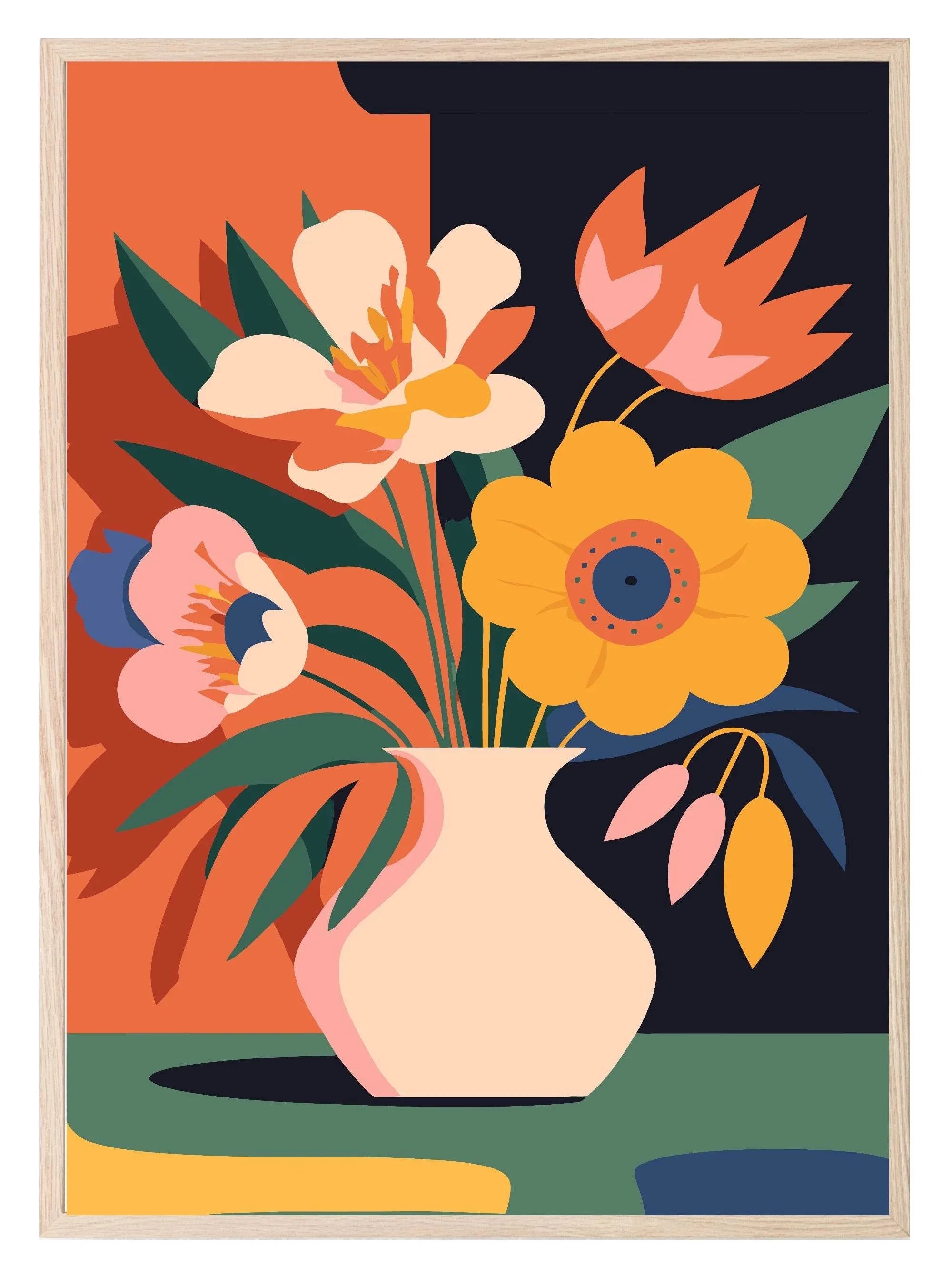 Bright Floral Print Collection II | Botanical Wall Art - Larosier Prints