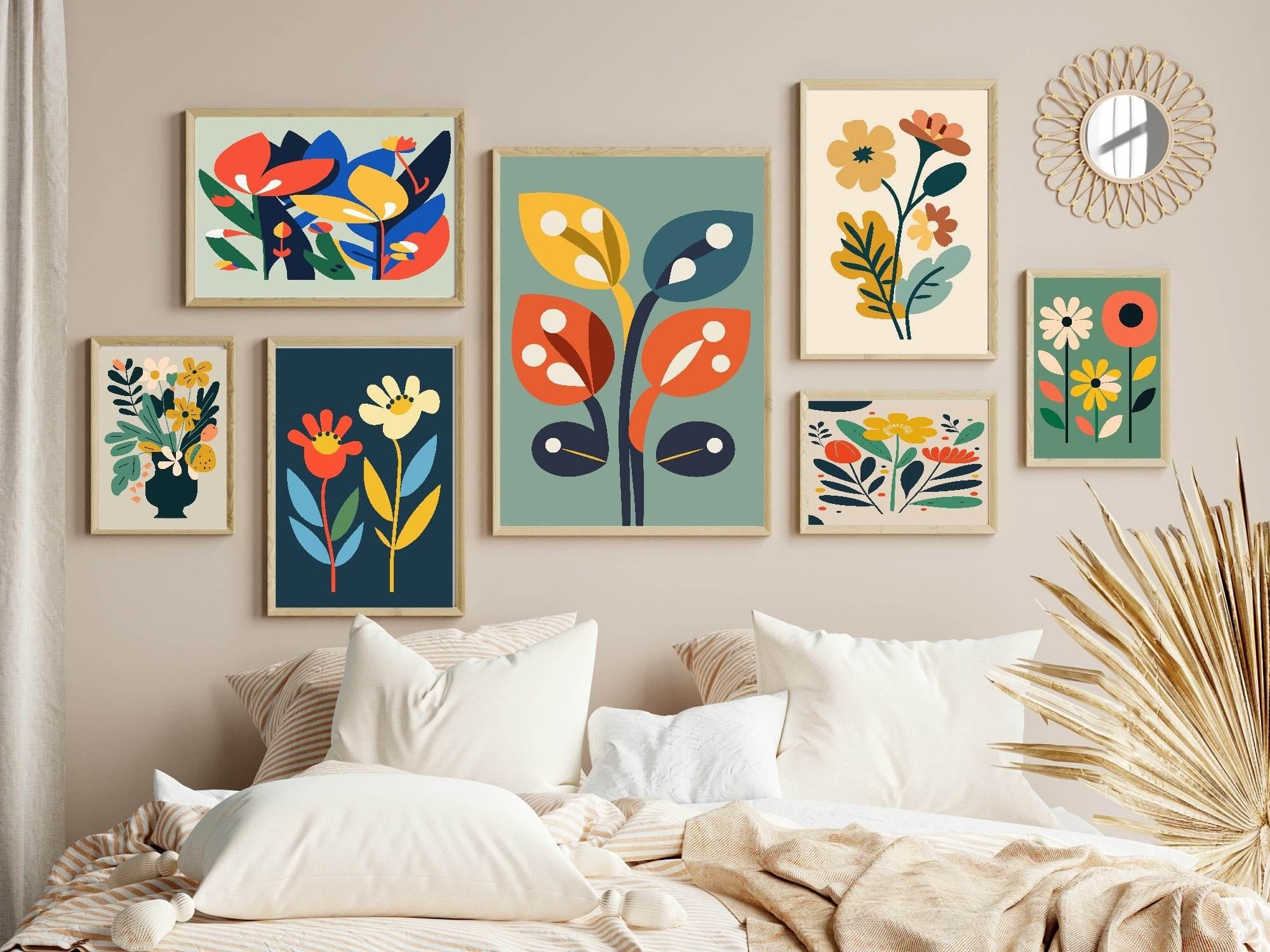 Bright Floral Print Collection | Botanical Wall Art - Larosier Prints