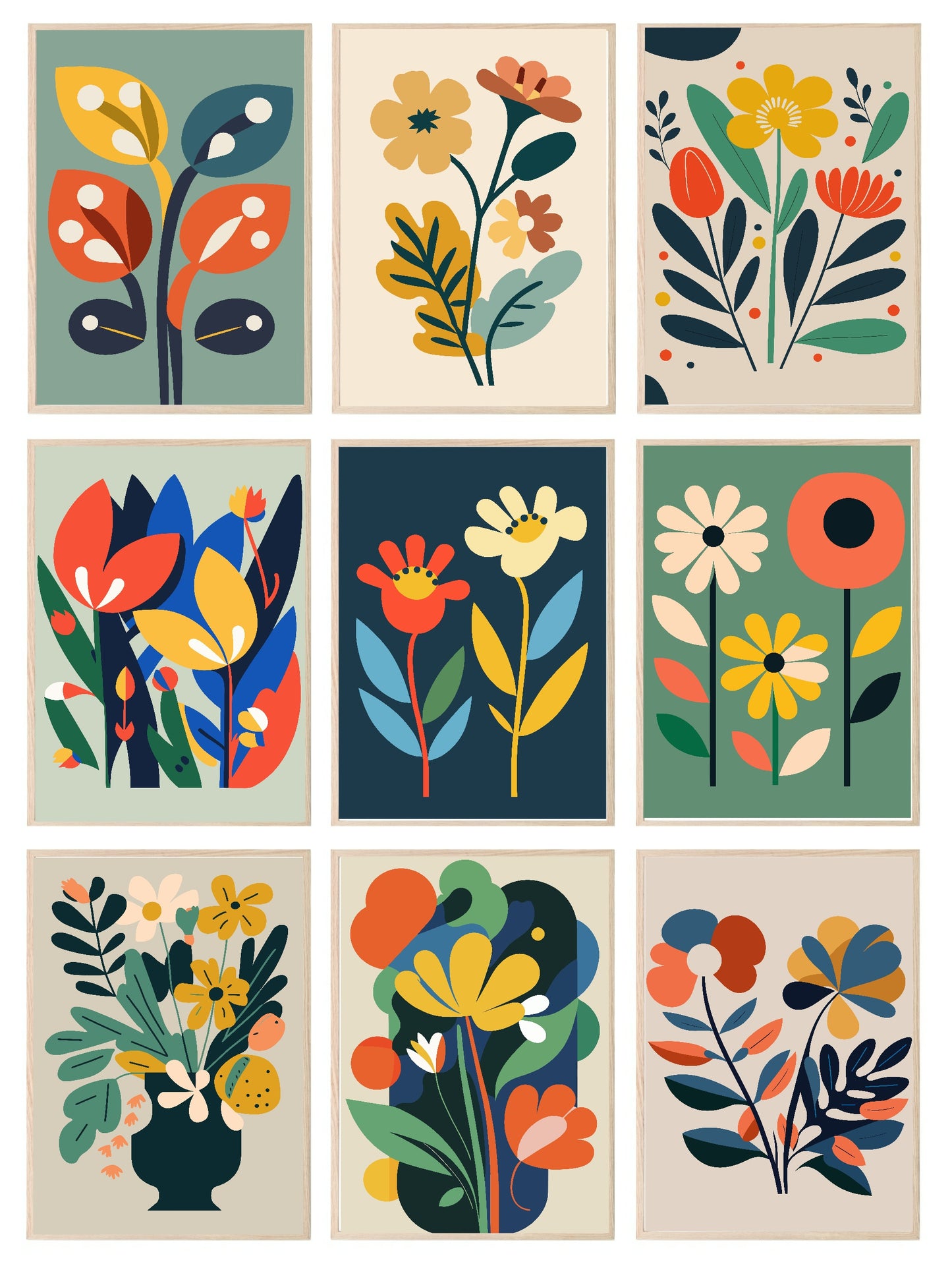 Bright Floral Print Collection | Botanical Wall Art