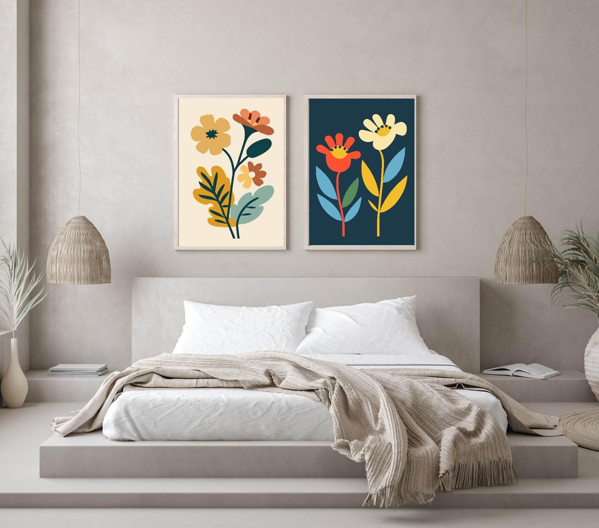 Bright Floral Print Collection | Botanical Wall Art - Larosier Prints