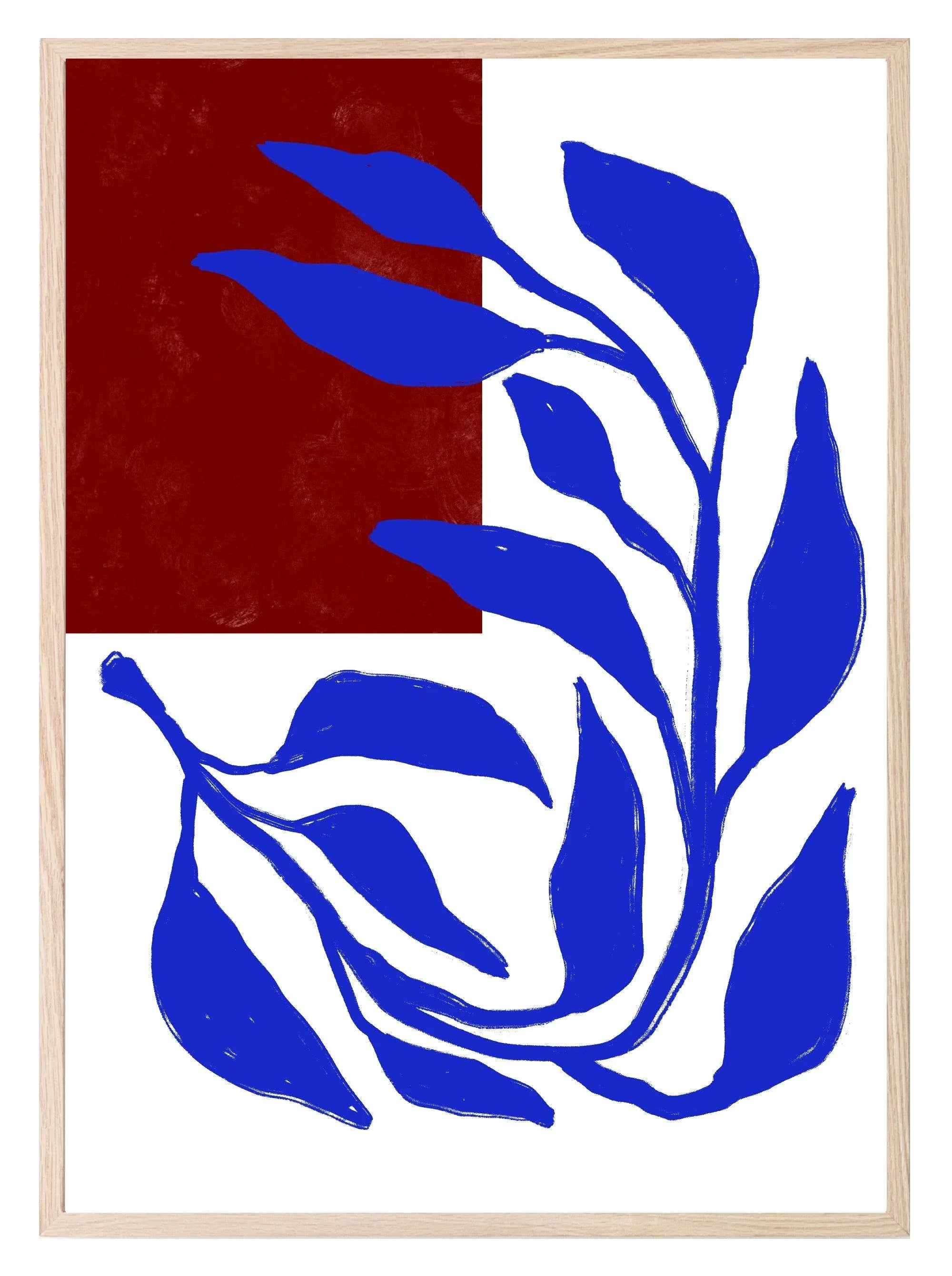 Blue, Red & Orange Abstract Print Collection | Botanical Wall Art - Larosier Prints