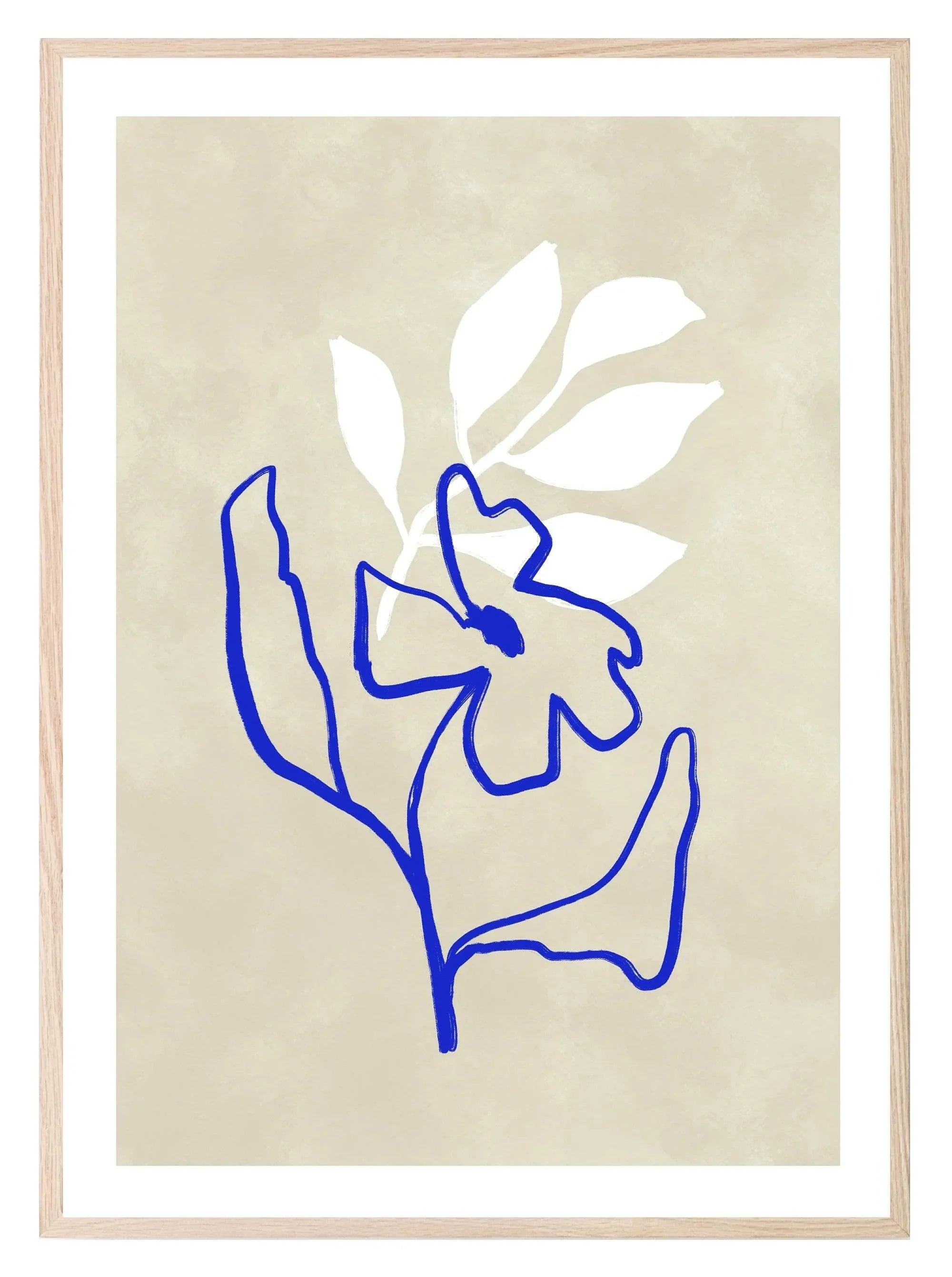Blue, Red & Orange Abstract Print Collection | Botanical Wall Art - Larosier Prints