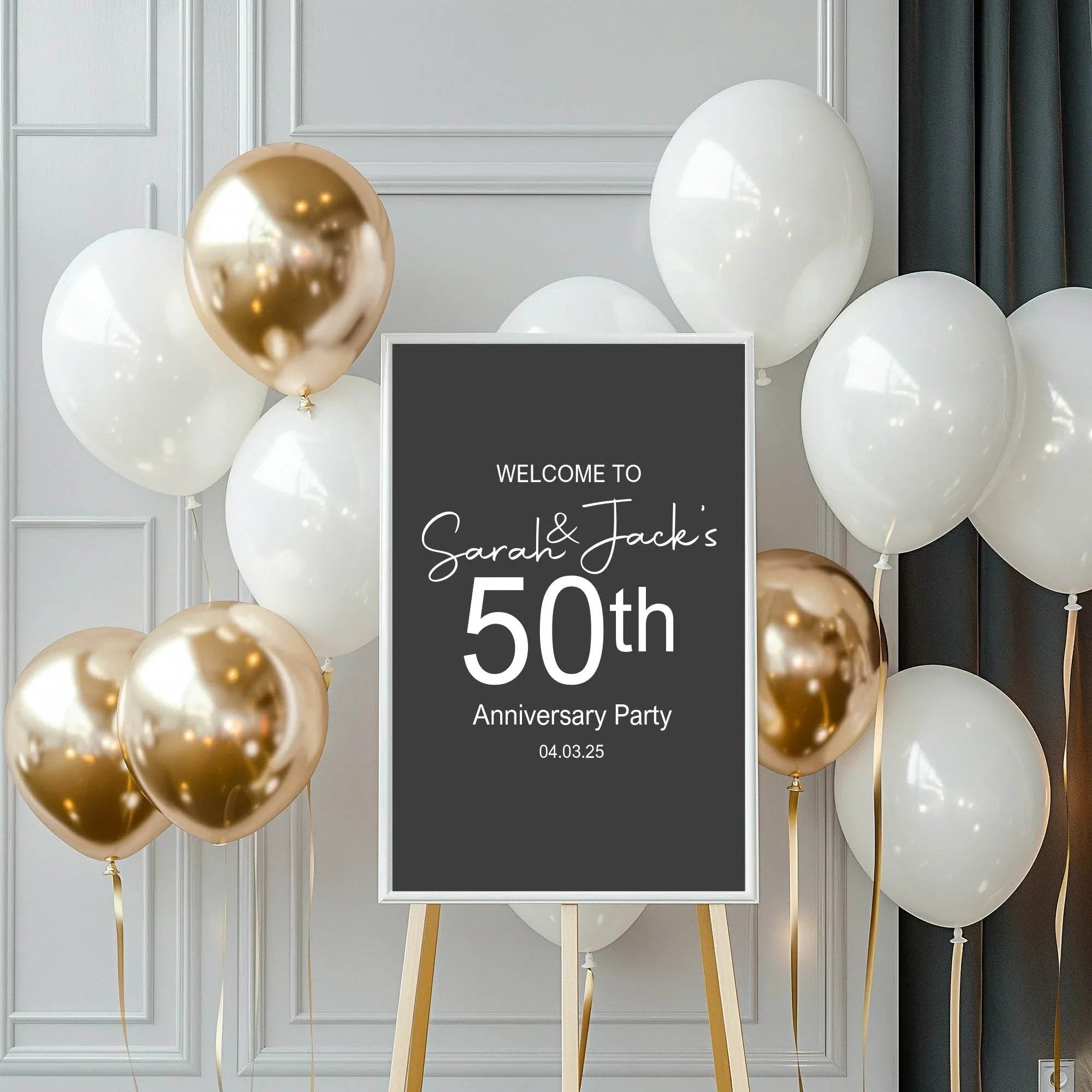 Minimalist Welcome Anniversary Party Sign - Larosier Prints