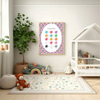 Pink Football Colour Mixing Poster | Educational Wall Art