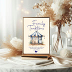 Nautical Family Traditions Baby Shower Party Sign - Larosier Prints