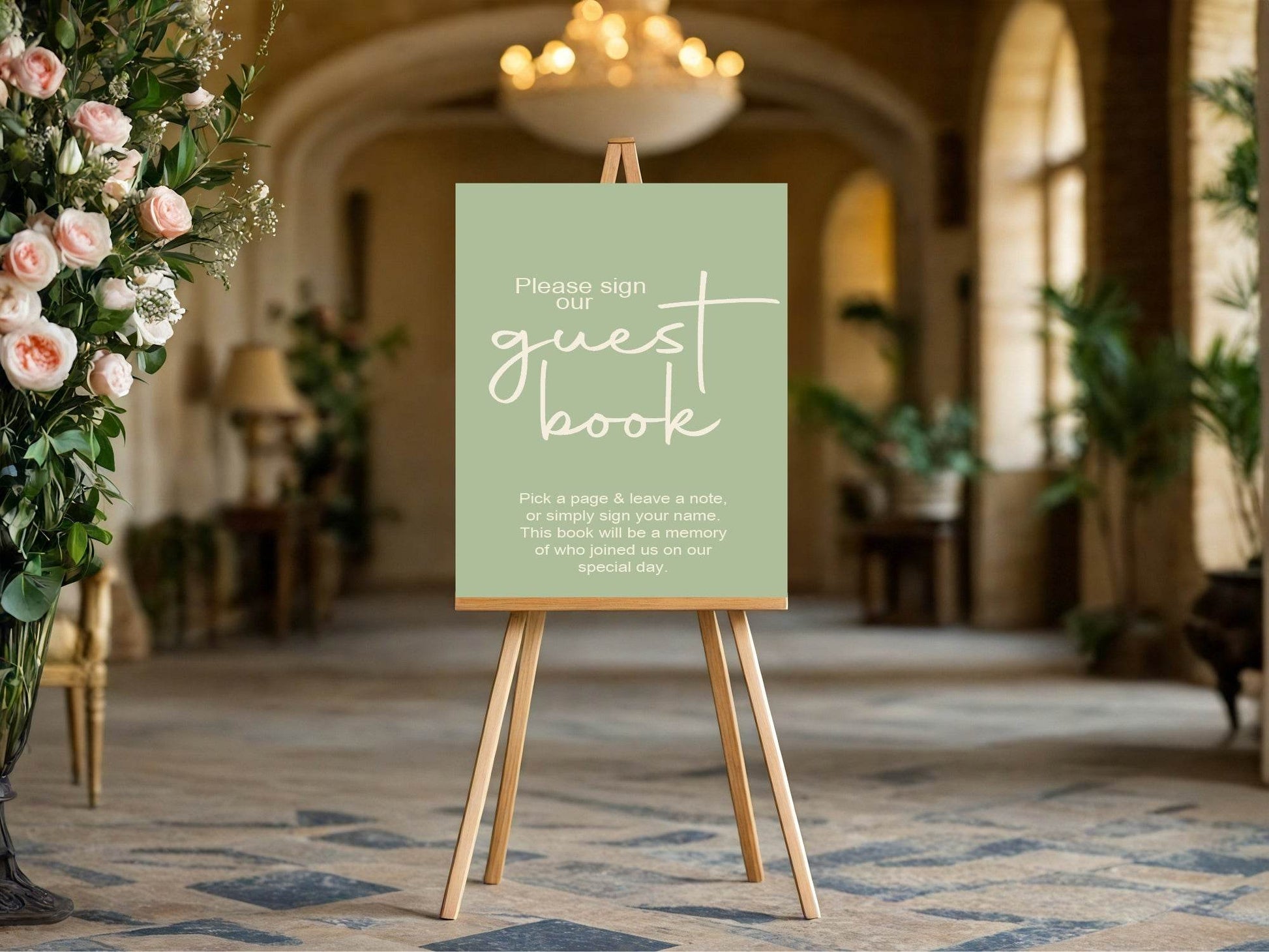 Willow Guest Book Wedding Party Sign