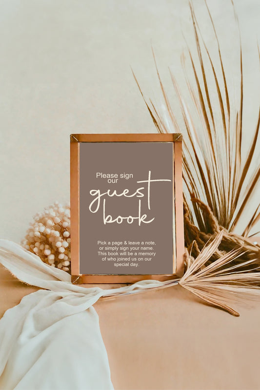 Earth Guest Book Wedding Party Sign