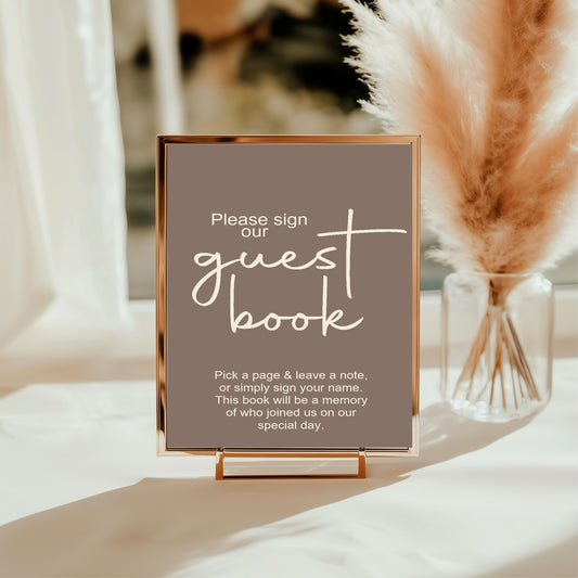 Earth Guest Book Wedding Party Sign