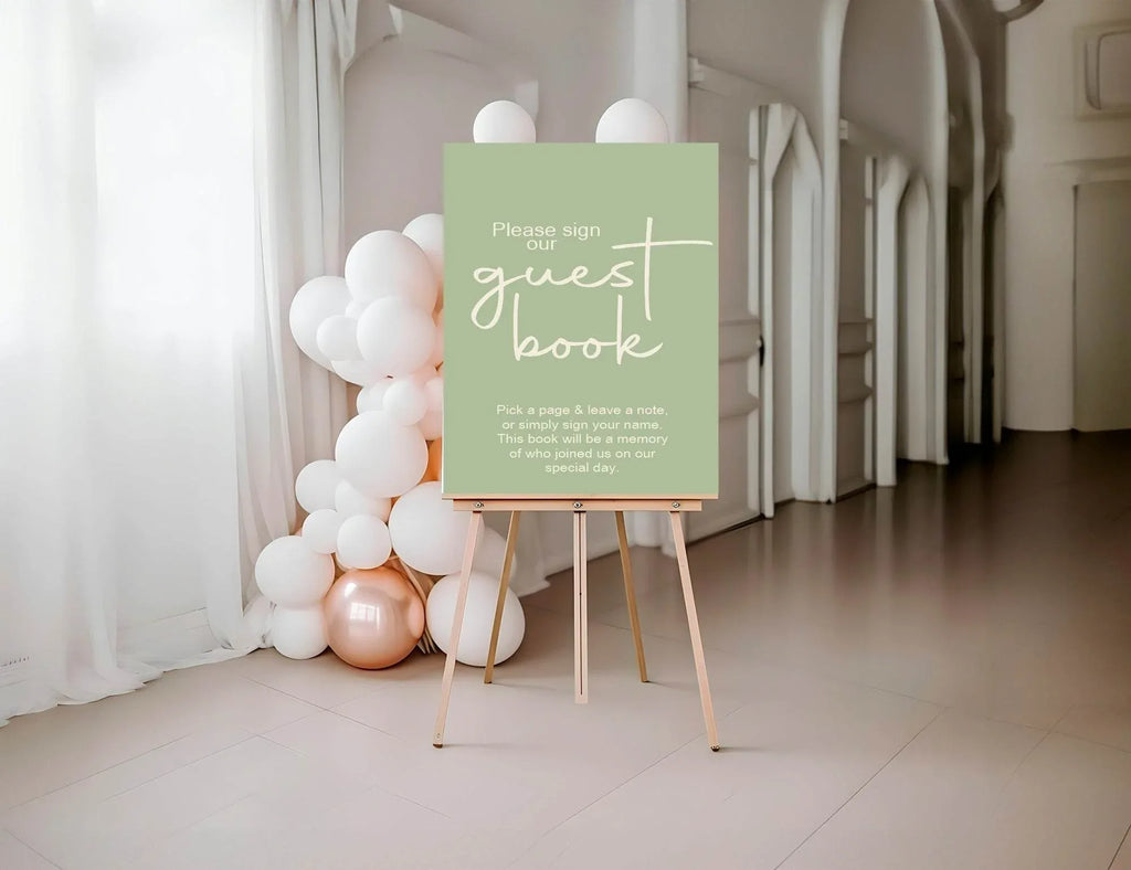 Willow Guest Book Wedding Party Sign - Larosier Prints