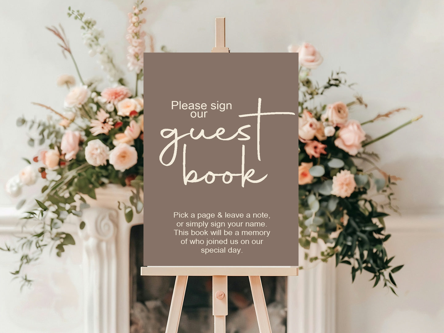 Earth Guest Book Wedding Party Sign