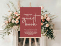 Rosewood Guest Book Wedding Party Sign - Larosier Prints