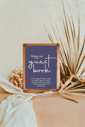 Sapphire Guest Book Wedding Party Sign - Larosier Prints