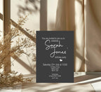 Minimalist Noir Birthday Party Invitations & Envelopes | Pack of 10 - Larosier Prints