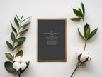 Minimalist Noir Engagement Party Invitations | Personalised | Pack of 10