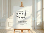 Minimalist Guest Book Wedding Party Sign - Larosier Prints