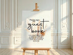 Boho Guest Book Wedding Party Sign - Larosier Prints