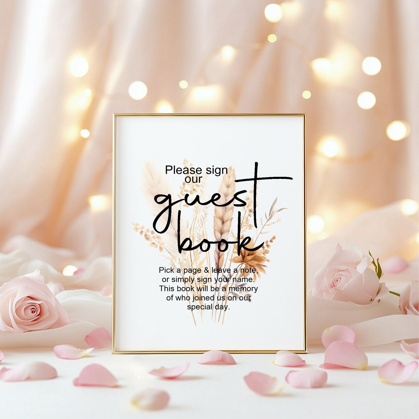 Boho Guest Book Wedding Sign