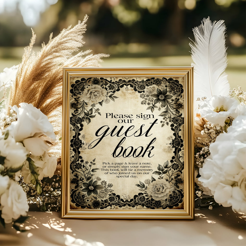 Black Rose Complete Wedding Signage Bundle