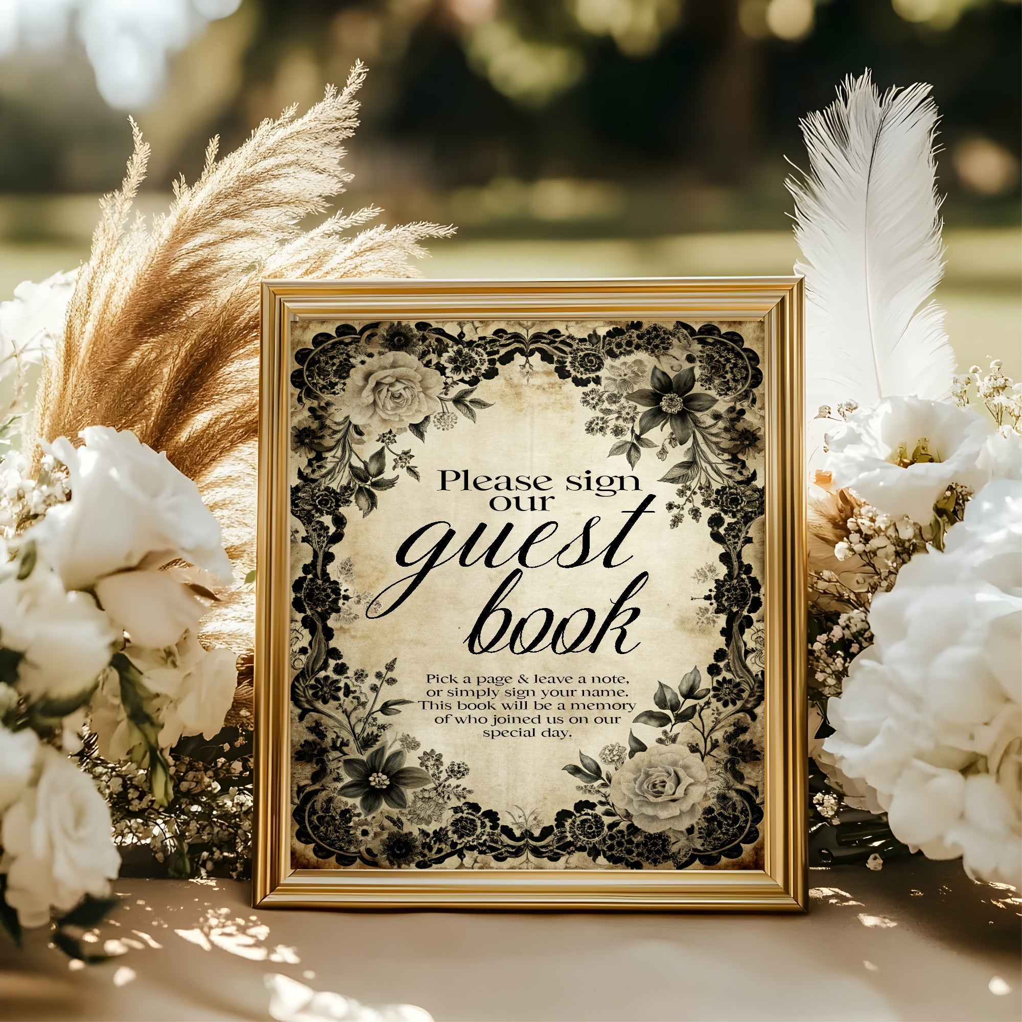 Black Rose Complete Wedding Signage Bundle