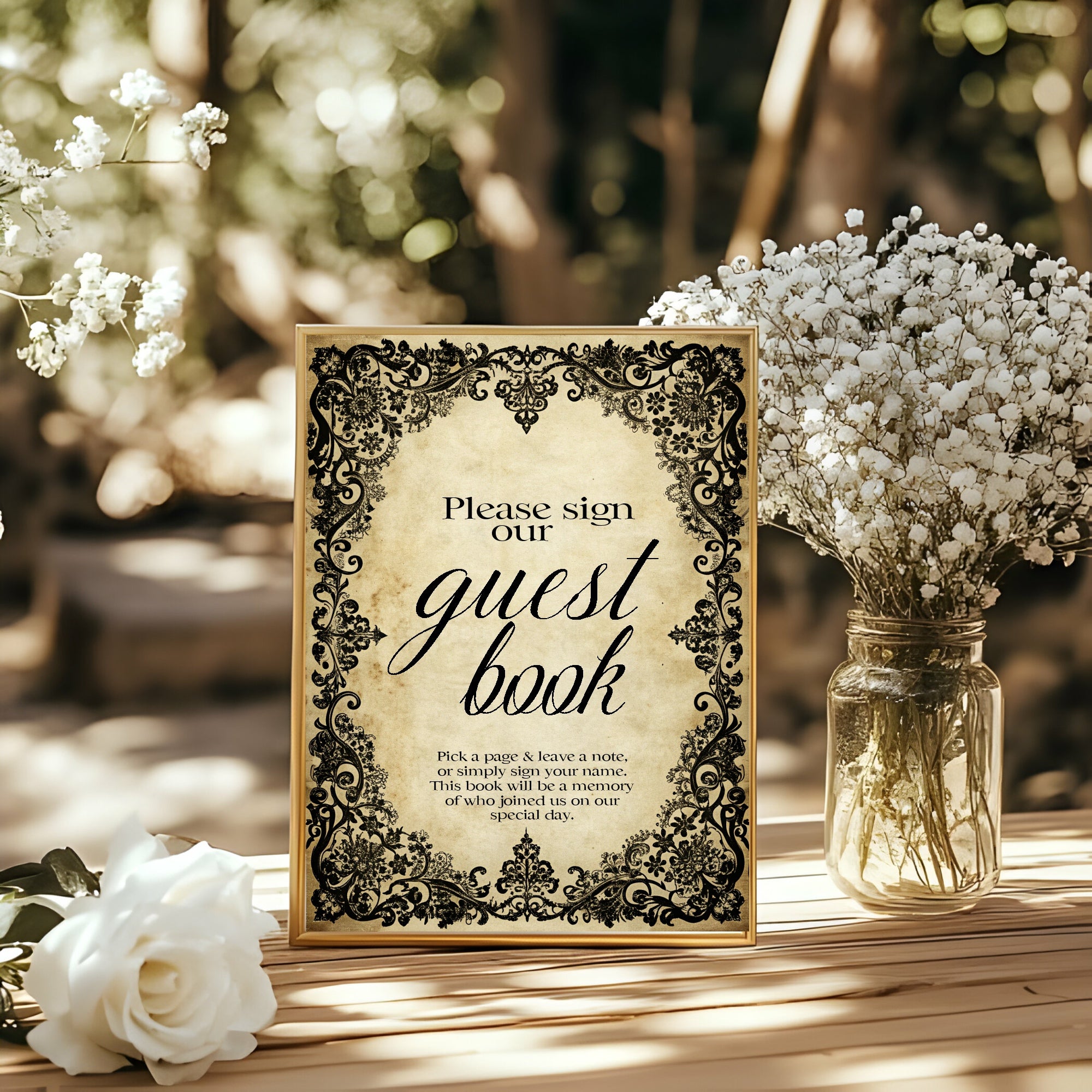 Black Lace Complete Wedding Signage Bundle