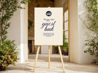 Celestial Swan wedding guest book sign