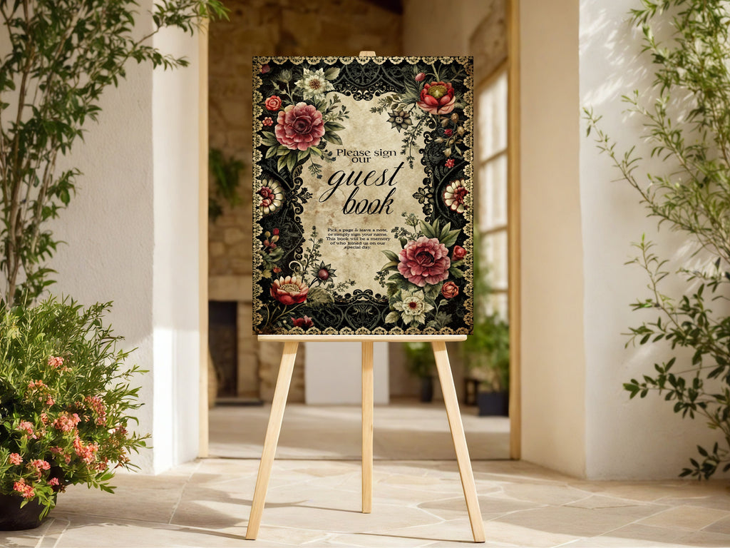 Gothic Floral Complete Wedding Signage Bundle