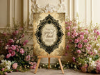 Black Lace Oval Frame Complete Wedding Signage Bundle