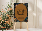 Moody Floral Wedding Menu Signs