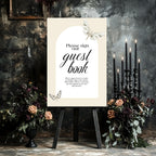 Moth guest book sign