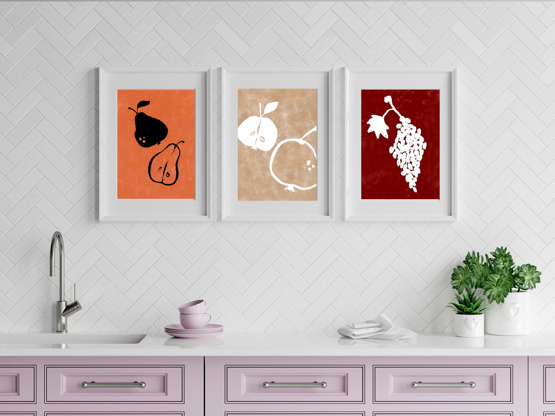 Abstract Pear Print | Food Wall Art