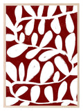 Abstract Burgundy Print | Monochrome Minimalist Wall Art - Larosier Prints