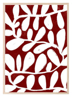 Abstract Burgundy Print | Monochrome Minimalist Wall Art - Larosier Prints