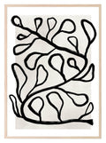 Abstract Black and Beige Print | Monochrome Minimalist Wall Art - Larosier Prints