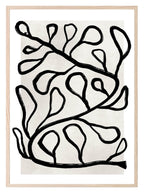 Abstract Black and Beige Print | Monochrome Minimalist Wall Art - Larosier Prints