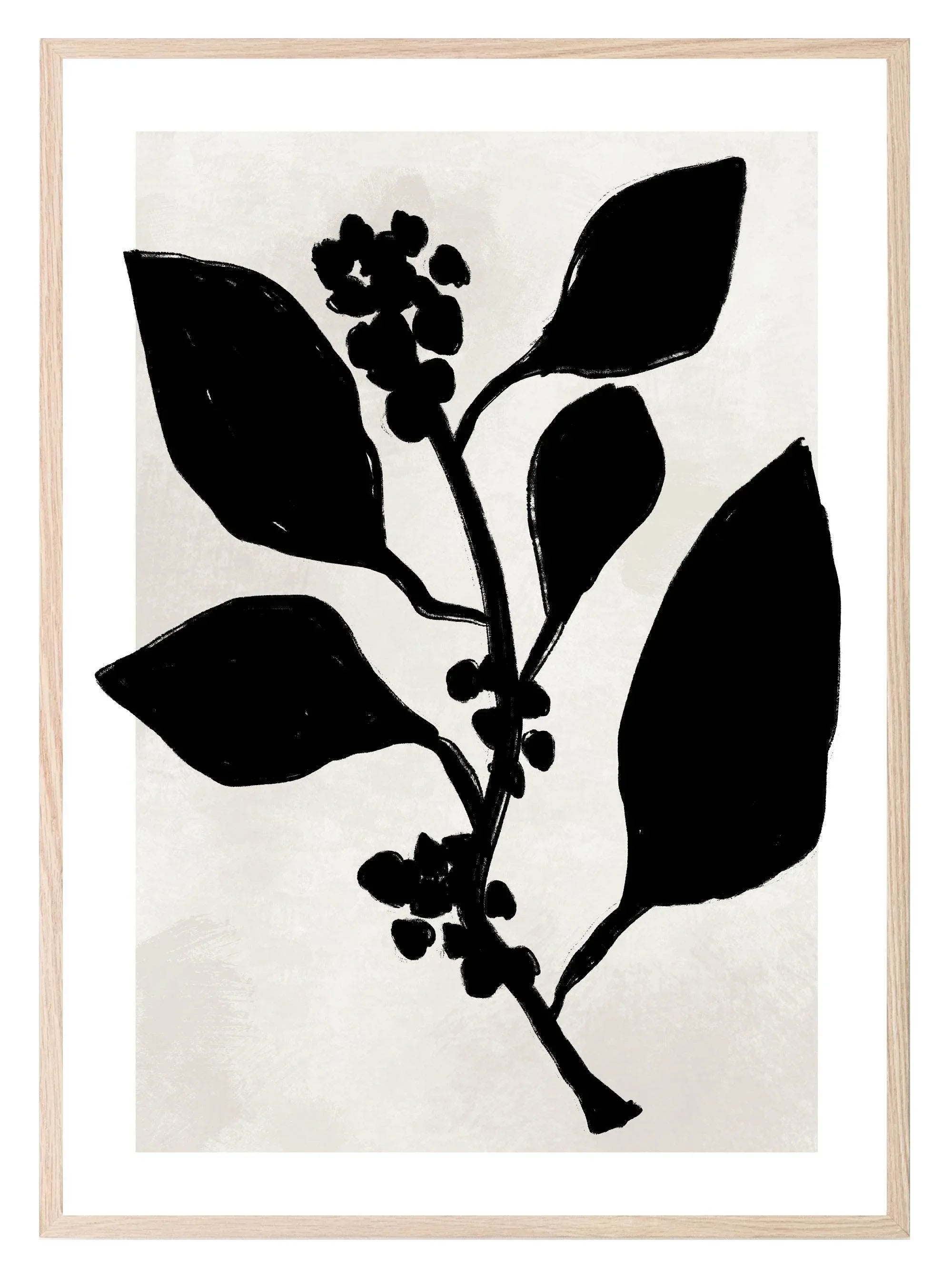 Beige Print Abstract Black & Beige Print III | Minimalist Wall Art – Larosier Prints