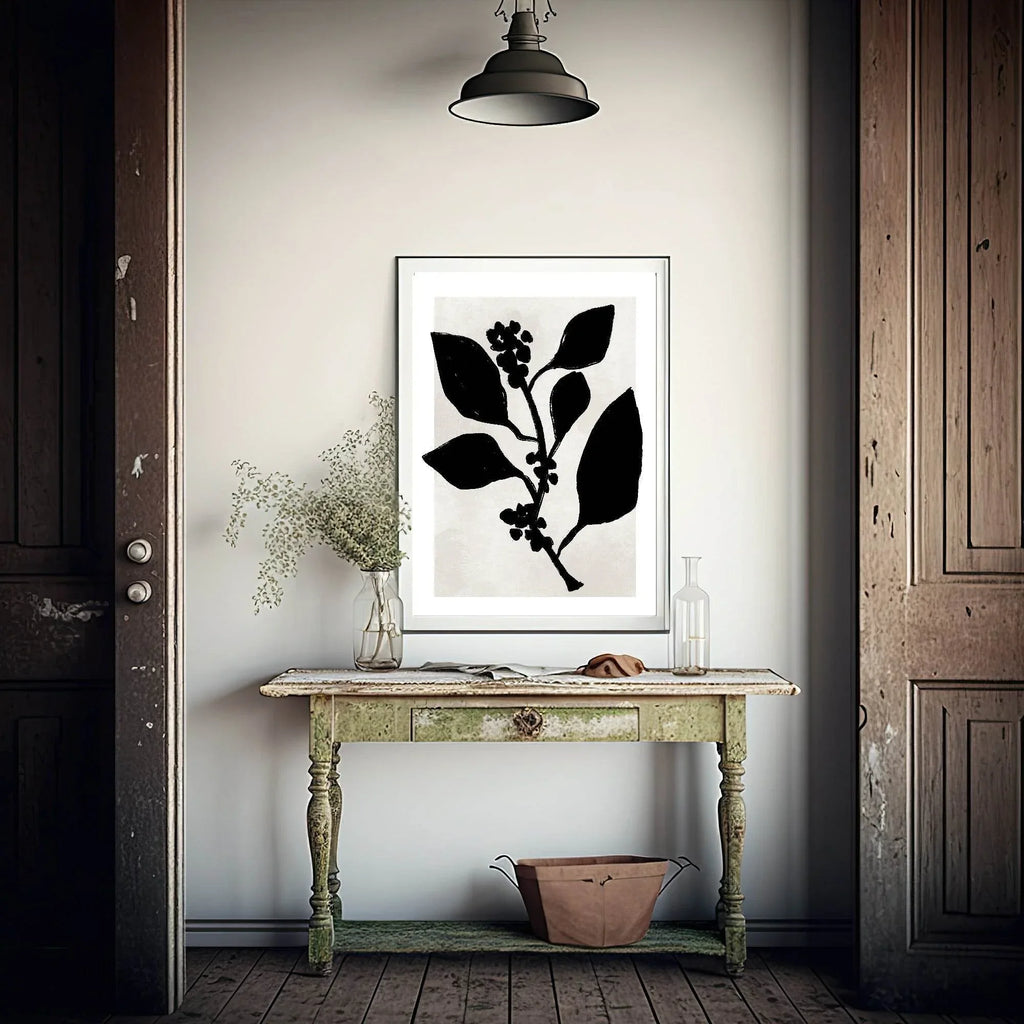 Abstract Black and Beige Print III | Monochrome Minimalist Wall Art - Larosier Prints