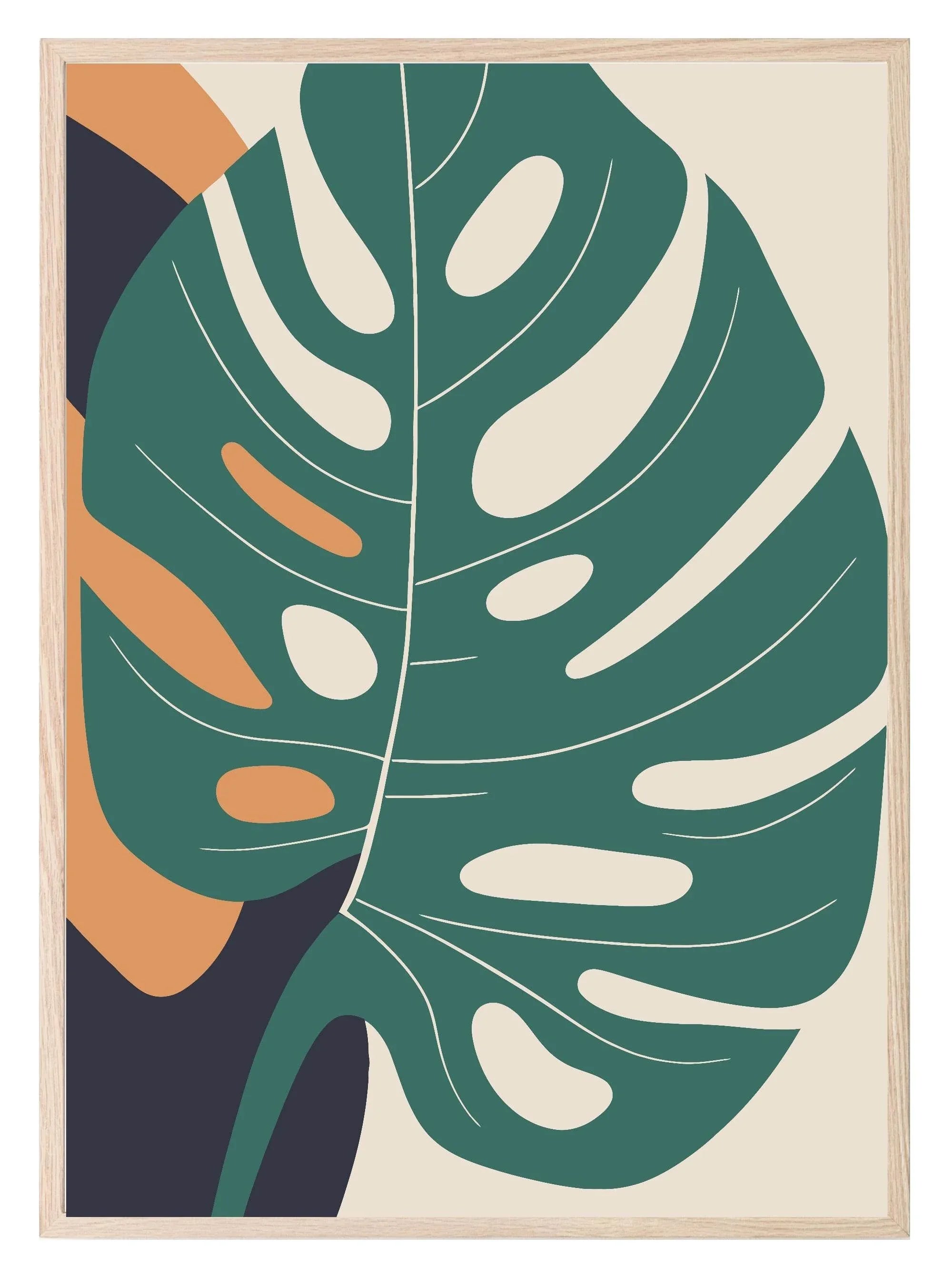 Monstera Leaf Print | Abstract Wall Art - Larosier Prints