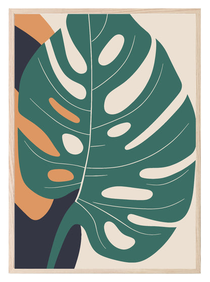 Monstera Leaf Print | Abstract Wall Art