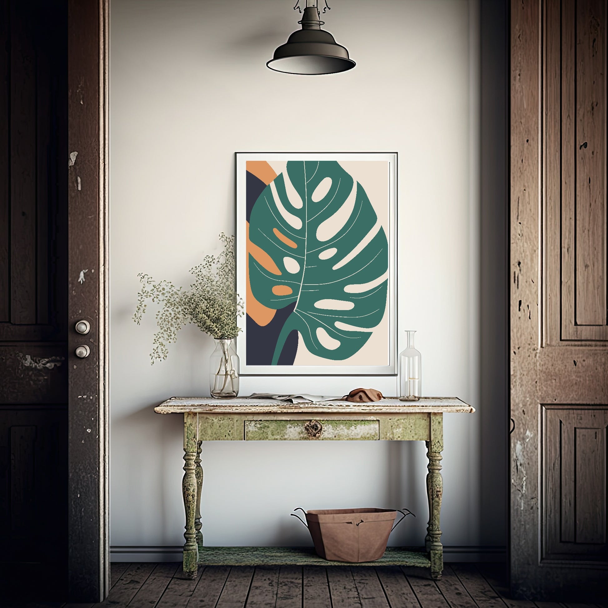 Monstera Leaf Print | Abstract Wall Art