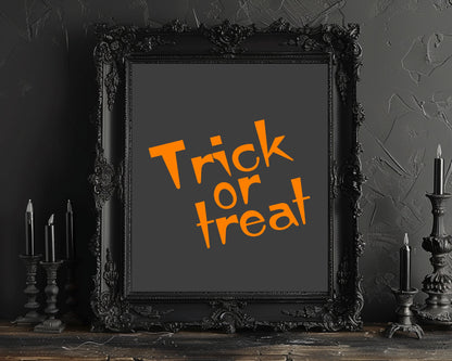 Trick or Treat Print | Spooky Wall Art