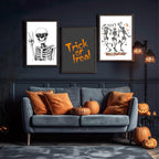 Halloweird Skeleton Print | Fun Halloween Wall Art - Larosier Prints