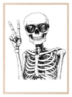 Peaceful Skeleton Print | Spooky Wall Art - Larosier Prints