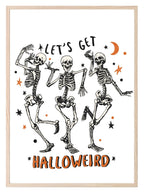 Halloweird Skeleton Print | Fun Halloween Wall Art - Larosier Prints