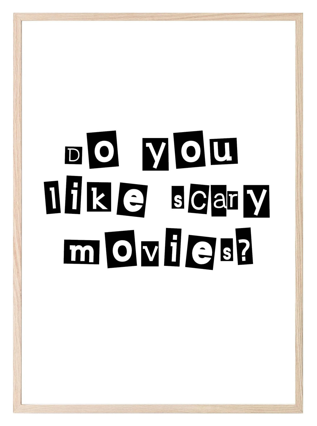 Do You Like Scary Movies Print | Scream Wall Art - Larosier Prints