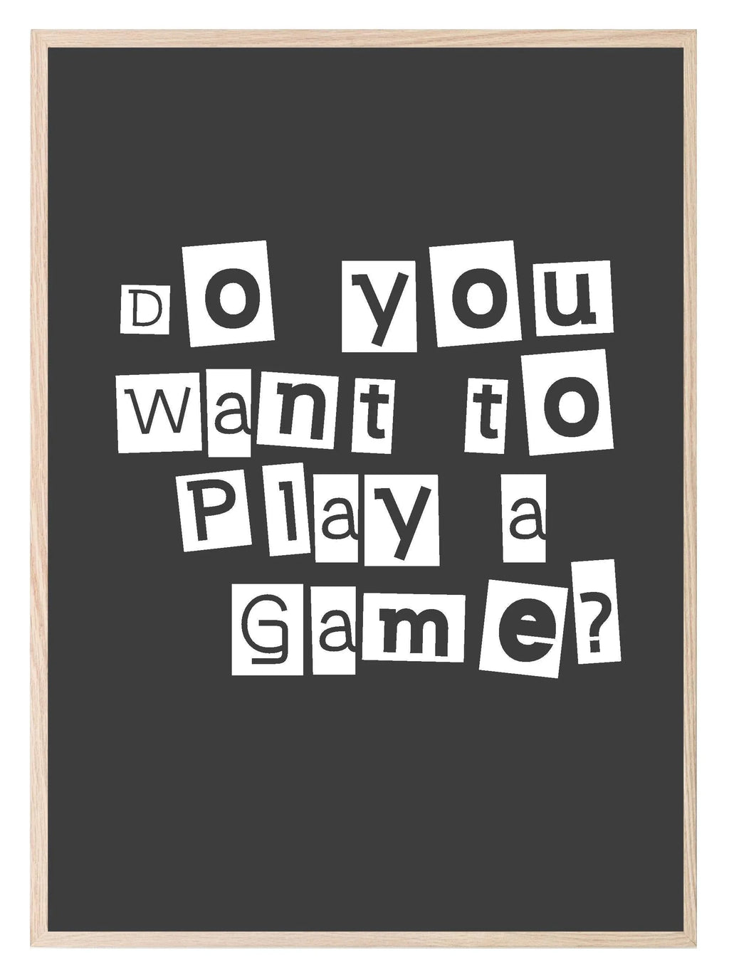 Do You Want To Play A Game Print | Saw Wall Art - Larosier Prints