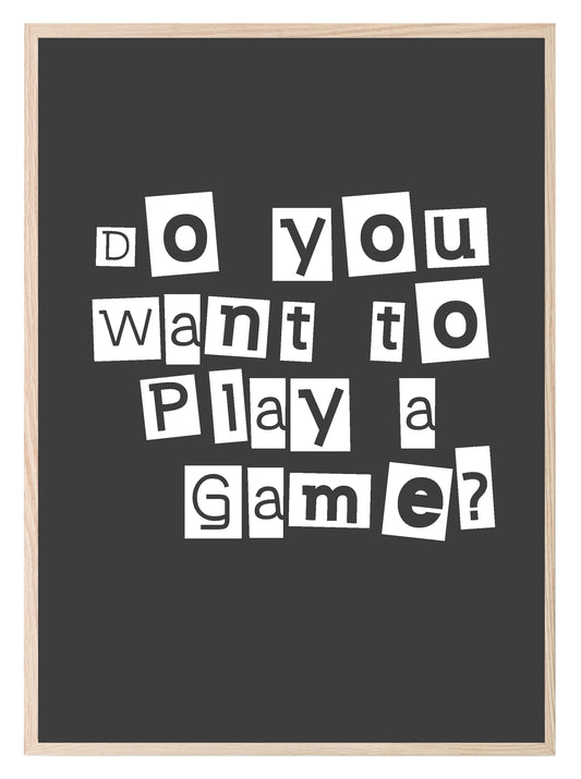 Do You Want To Play A Game Print | Saw Wall Art