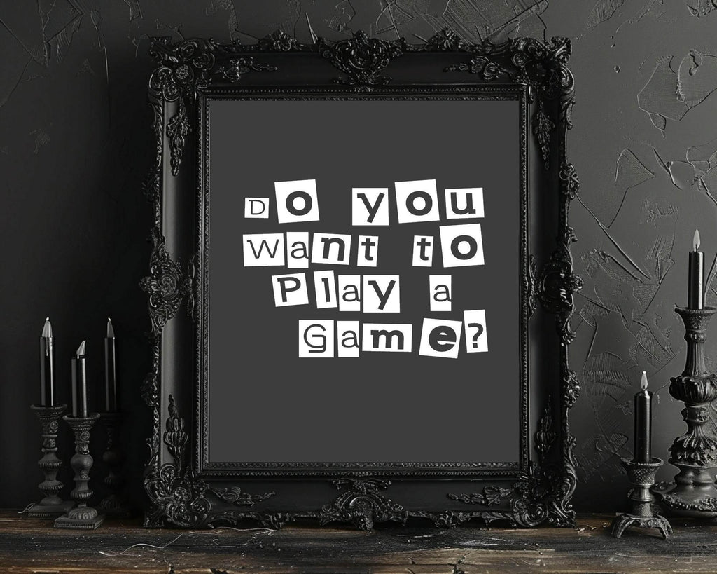 Do You Want To Play A Game Print | Saw Wall Art - Larosier Prints