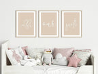 Set Of 3 Be Our Guest Prints | Over the Bed | Bedroom Wall Art - Larosier Prints
