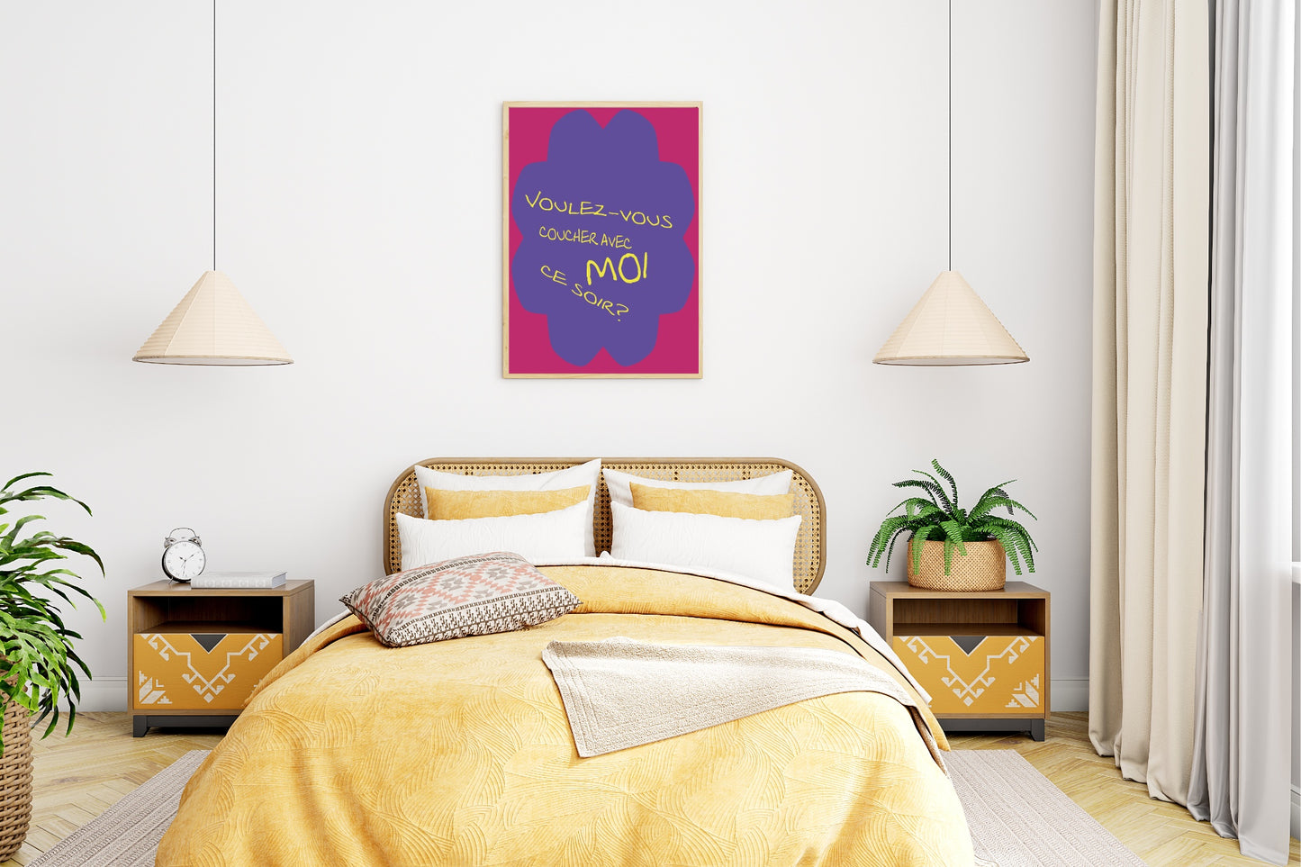 Voulez-Vous Coucher Avec Moi Ce Soir Print | Bedroom Wall Art